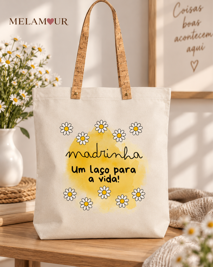 Madrinha, Um Laço para a Vida | Tote Bag Personalizada