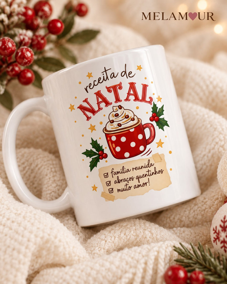 Caneca Receita de Natal Personalizada