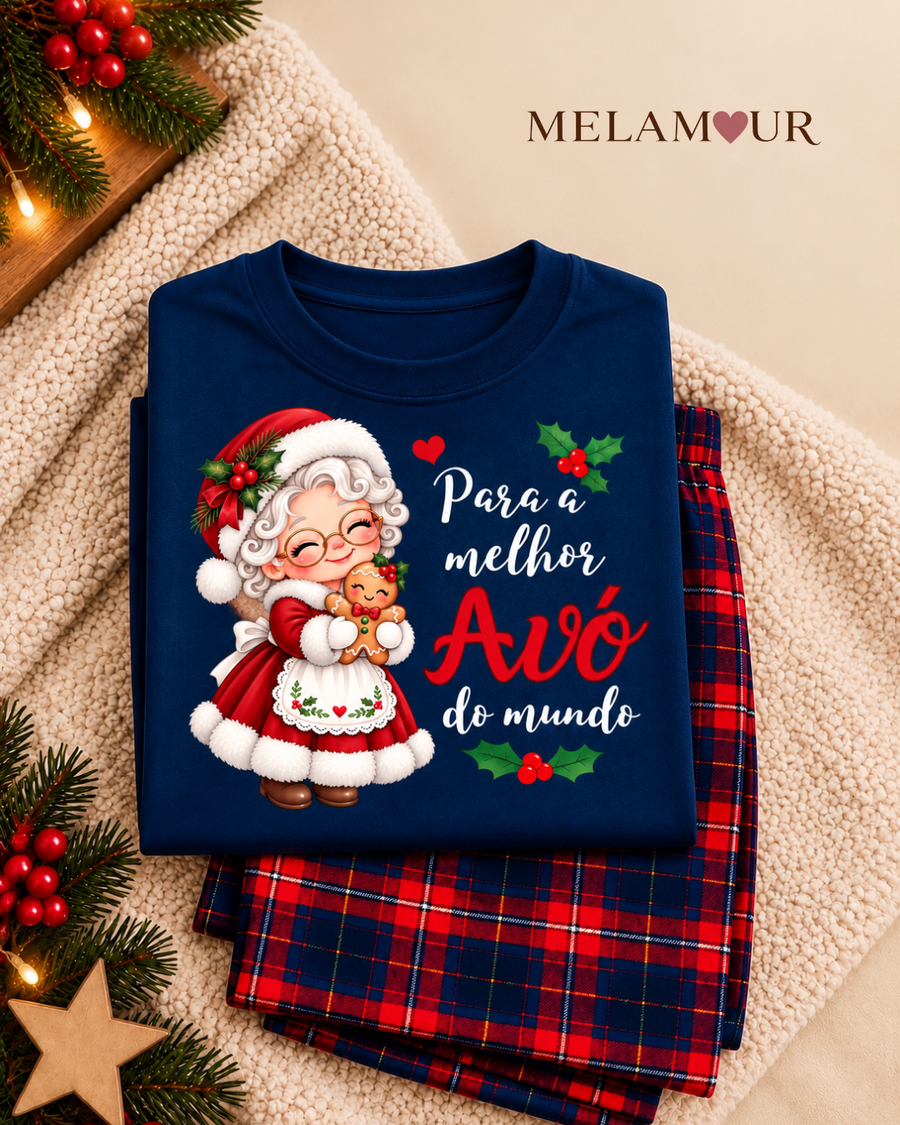 Pijama de Natal Avó · A Melhor Avó do Mundo