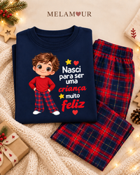 Pijama de Natal · Criança Muito Feliz · Menino