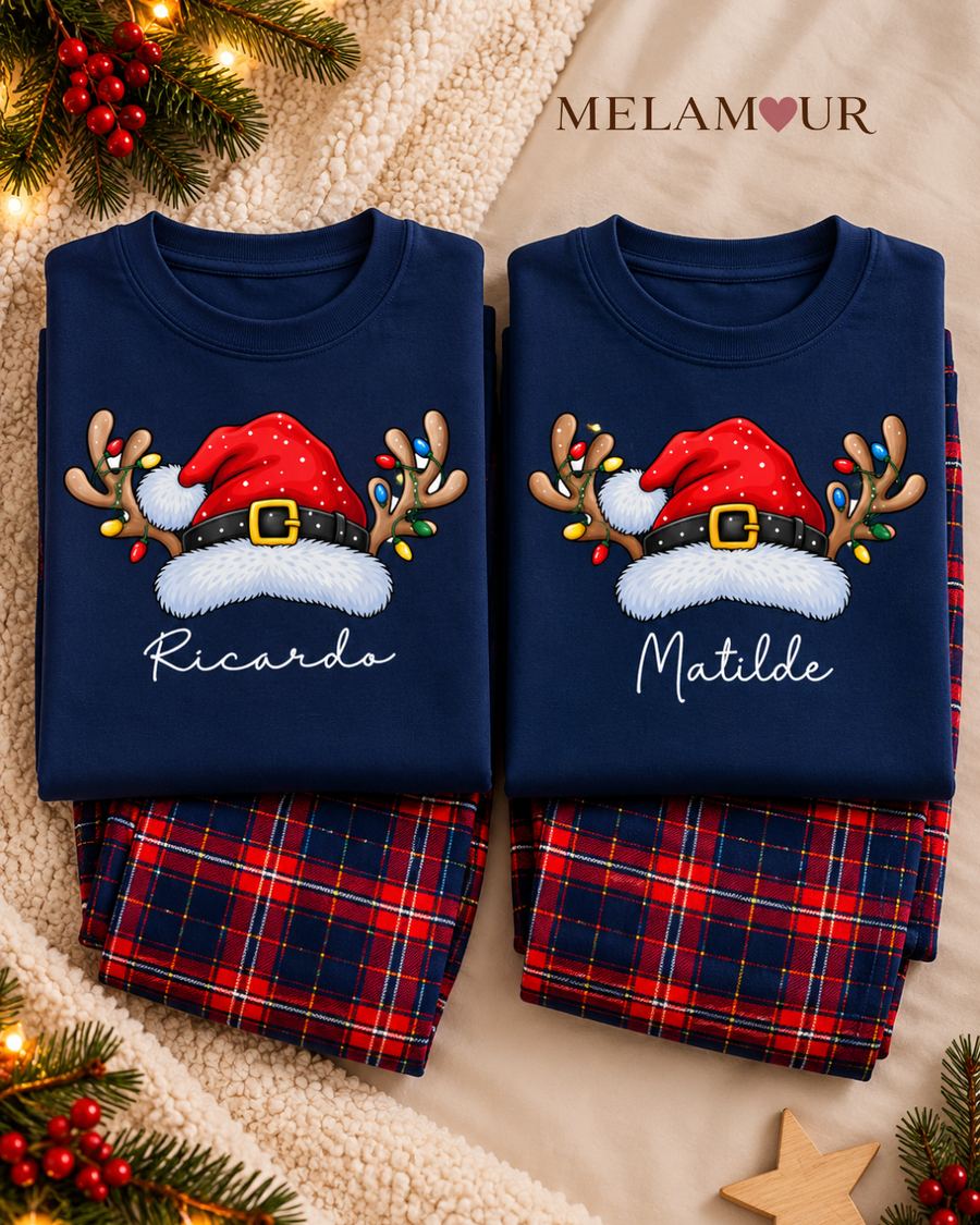 Pijama de Natal · Gorro de Pai Natal com Hastes