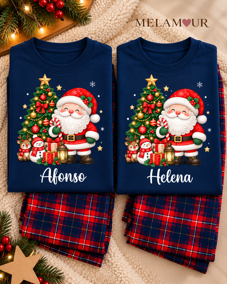 Pijama de Natal · Pai Natal com Nome