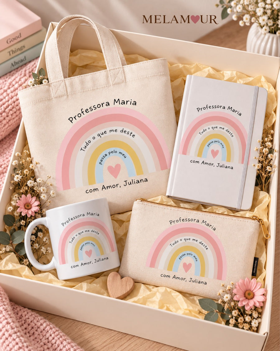 Arco-Íris — Tudo o que me Deste | Tote, Caneca, Caderno ou Necessaire