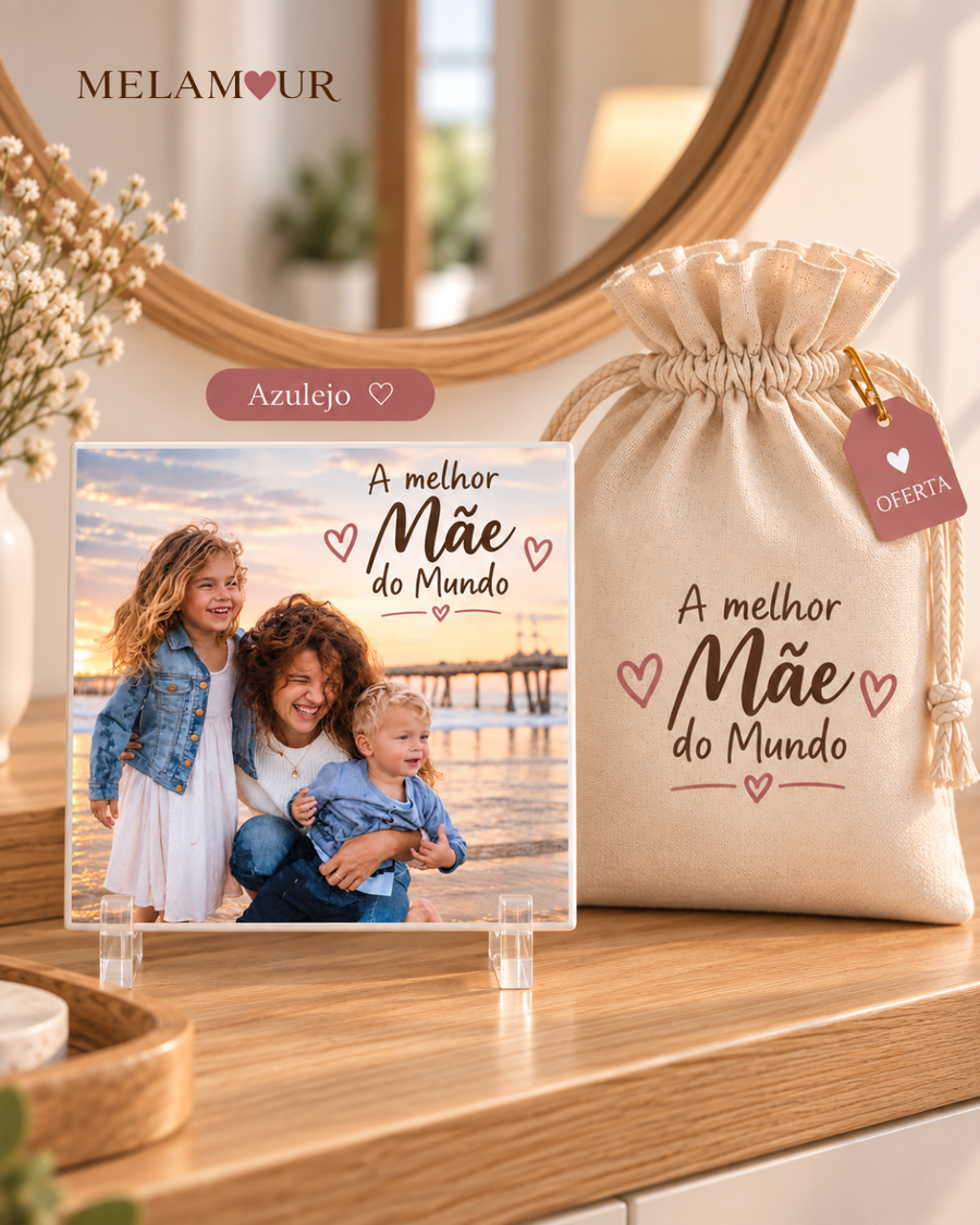 Amor de Mãe | Azulejo + Saco de Oferta