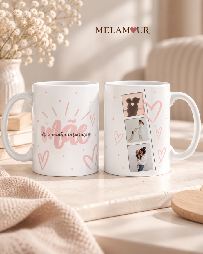 Mãe, És a Minha Inspiração | Caneca Personalizada