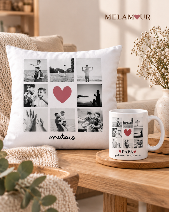 Pai | Almofada + Caneca Personalizadas