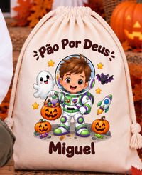 Pequeno Astronauta com Abóboras | Halloween