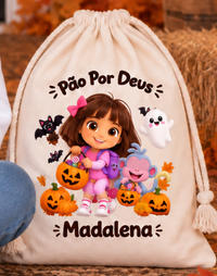 Pequena Exploradora com Abóboras | Halloween