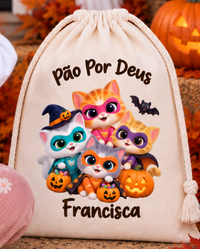 Gatinhos Mascarados com Abóboras | Halloween